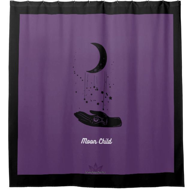 Rideau de douche pour enfants de lune (Devant)