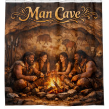 Rideau de douche pour homme de luxe grotte