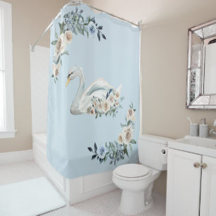 Rideau de douche pour salle de bain Lac des Cygnes