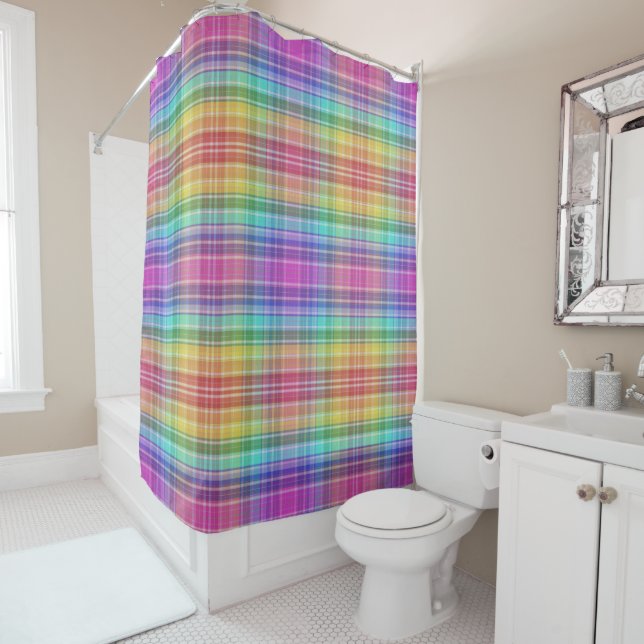 Rideau de douche - Rainbow Madras (En situation)