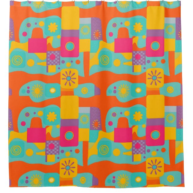 Rideau de douche rétro super (Devant)