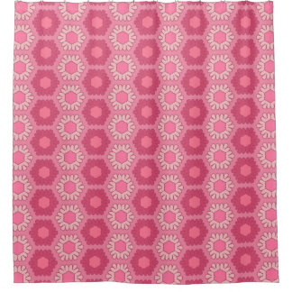 Rideau de douche rose sombre floral occidental Y2K