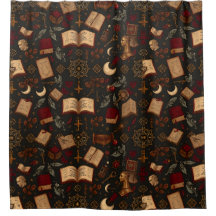 Rideau de douche Scholarly Dark Academia