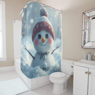 Rideau de douche Snowman