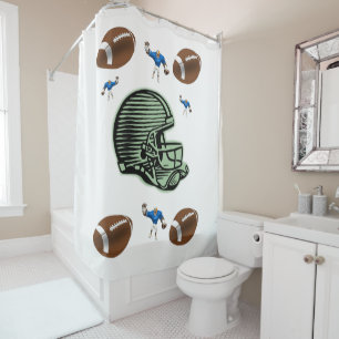 Rideau de douche sports de football