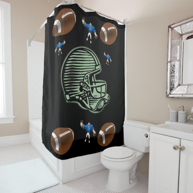 Rideau de douche sports de football (En situation)