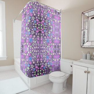 Rideau de douche Star Scribble Pastel