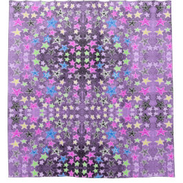 Rideau de douche Star Scribble Pastel