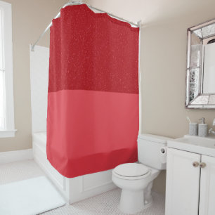 Rideau de douche supérieur bruit rouge tomate pers