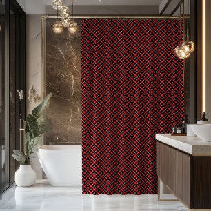 Rideau de douche Tartan Rouge Noir Cadeau pour Nid