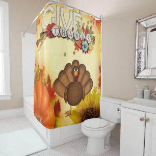 rideau de douche Thanksgiving