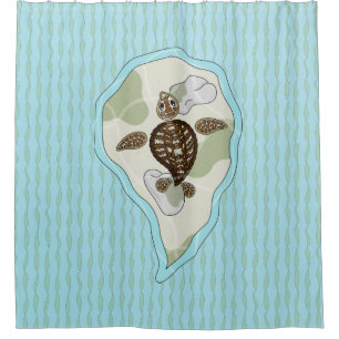 Rideau de douche Tortue de mer Callie
