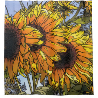 Rideau de douche Tournesol