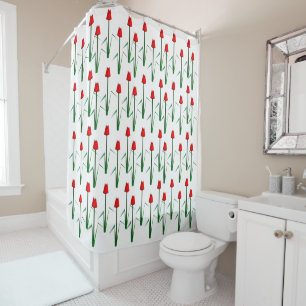 Rideau de douche Tulips Rouge