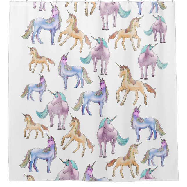 rideau de douche Unicornes (Devant)