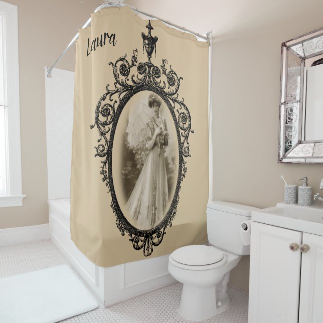 Rideau de douche victorien (En situation)