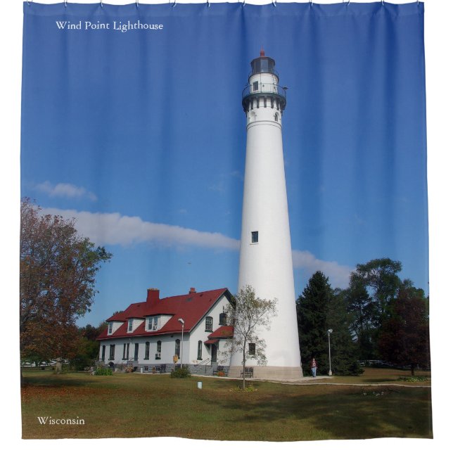 Rideau de douche Wind Point Lighthouse (Devant)