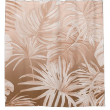Rideau de salle de bain Mocha Boho Tropical