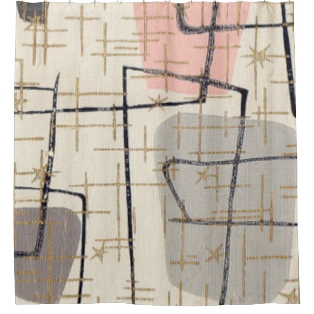 Rideau en douche abstrait moderne de tissu de la (Devant)