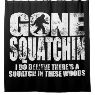 Rideau en douche allé affligé de Squatchin