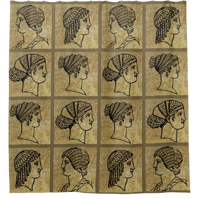 Rideau en douche antique antique de femmes (Devant)