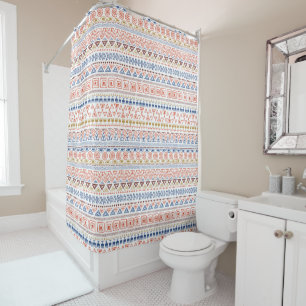 Rideau en douche aztèque de motif