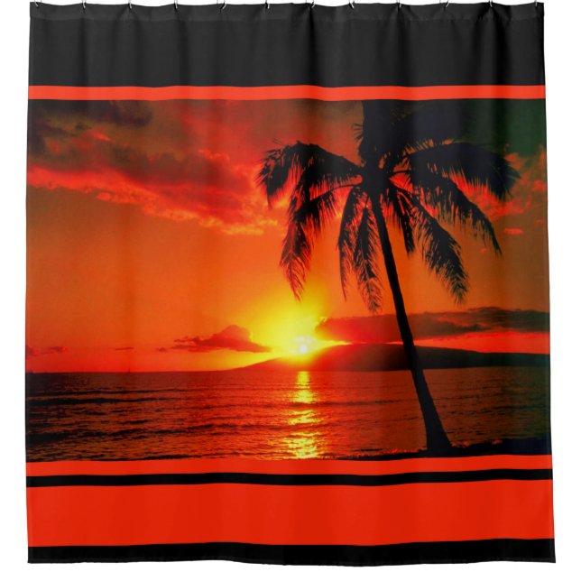 Rideau en douche/coucher du soleil tropical (Devant)