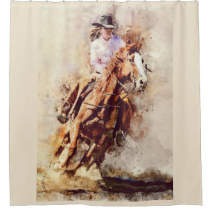 Rideau en douche de cheval d'équitation de