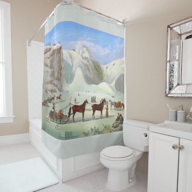 Rideau en douche de chevaux de traîneaux de (En situation)
