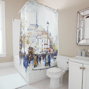 Rideau en douche de Galien de scène de rue de