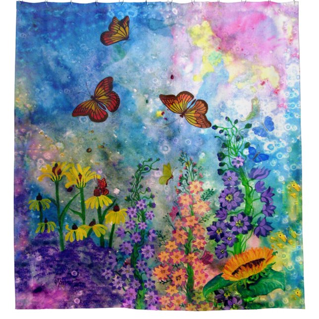 Rideau en douche de jardin de papillon (Devant)