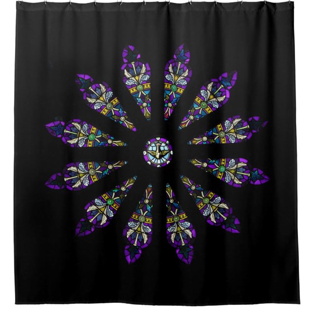 Rideau en douche de mandala d'abrégé sur en verre (Devant)