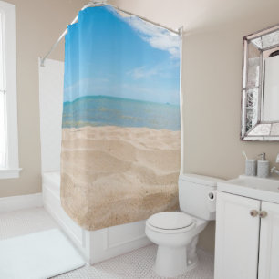 Rideau en douche de mer et de plage