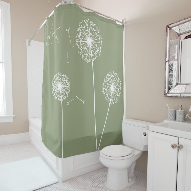 Rideau en douche de pissenlit (En situation)