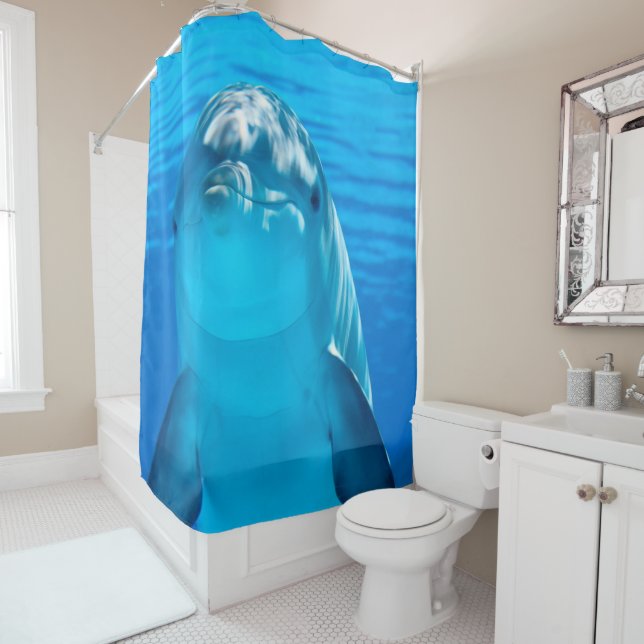 Rideau en douche de sourire mignon de dauphin (En situation)