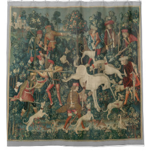 Rideau en douche de tapisserie de licorne