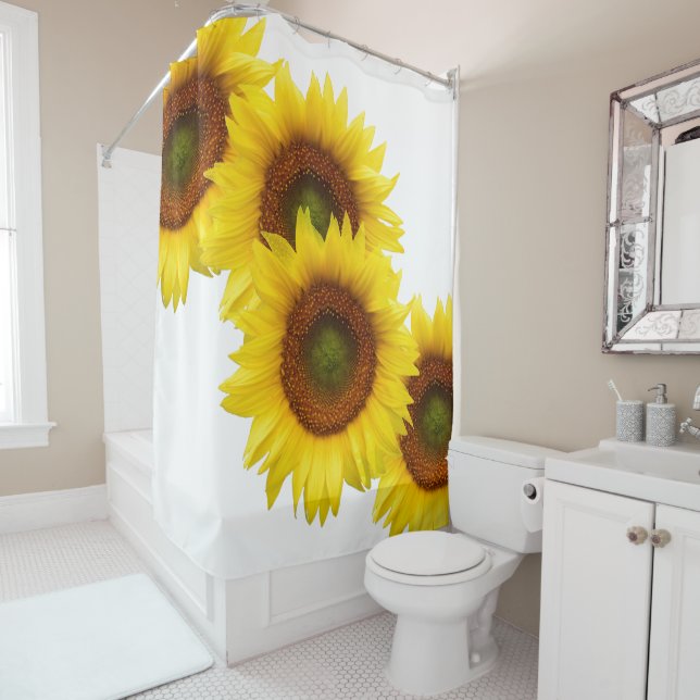 Rideau en douche de tournesol de jour ensoleillé (En situation)