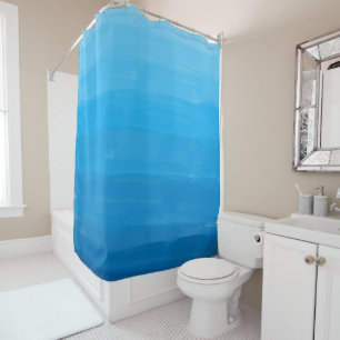 Rideau en douche d'Ombre de bleu d'océan