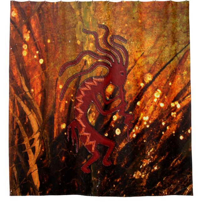 Rideau en douche du sud-ouest de Kokopelli et de (Devant)