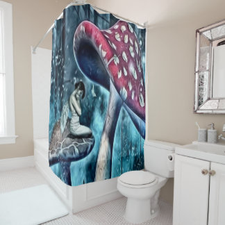 Rideau en douche féerique bleu