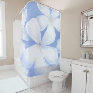 Rideau en douche floral du bigorneau blanc éléga