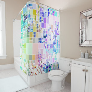 Rideau en douche géométrique de cool d'art de