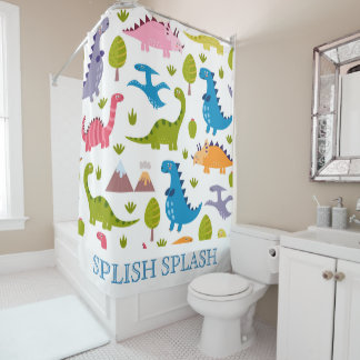 Rideau en douche mignon de Dinosuars