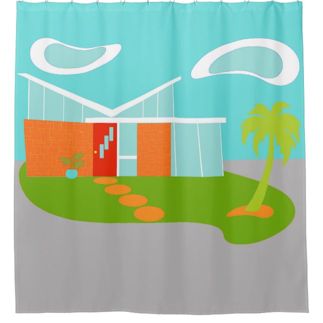 Rideau en douche moderne de Chambre de bande (Devant)