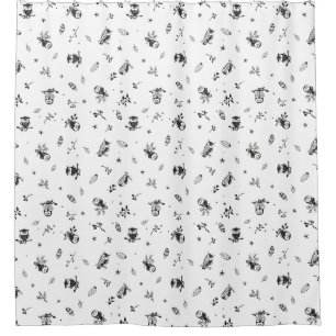 Rideau en douche multi de hibou