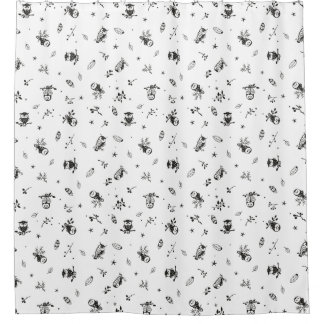 Rideau en douche multi de hibou