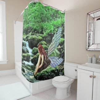 Rideau en douche mystique de forêt de féerie