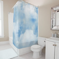 Rideau en douche pelucheux de nuages