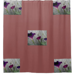 Rideau en douche rose floral