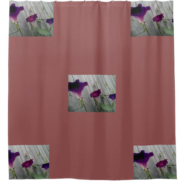 Rideau en douche rose floral (Devant)